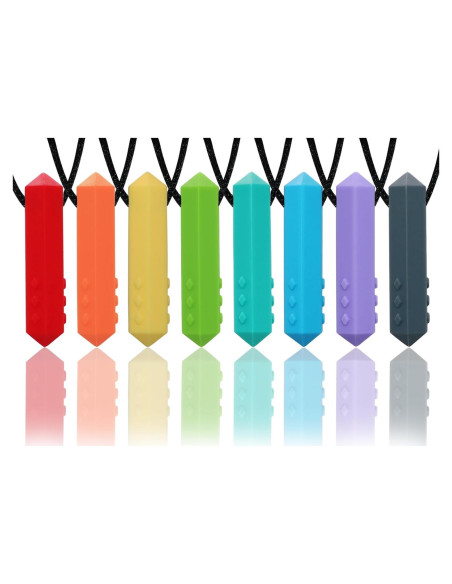 Collares Masticables Sensoriales Hoaisun - Paquete de 8 Silicona