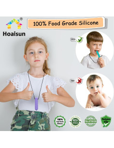 Collares Masticables Sensoriales Hoaisun - Paquete de 8 Silicona 2