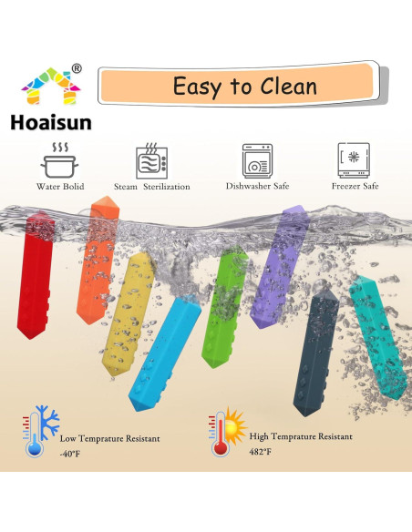 Collares Masticables Sensoriales Hoaisun - Paquete de 8 Silicona
