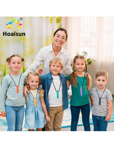 Collares Masticables Sensoriales Hoaisun - Paquete de 8 Silicona
