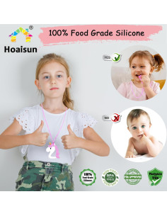 Collares Masticables Sensoriales Hoaisun - 6 Piezas Rosa 2