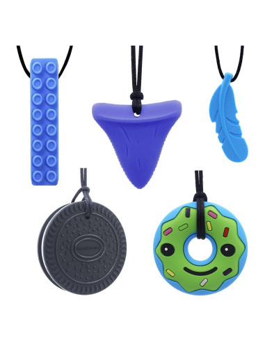 Collar Masticable GNAWRISHING para Niños - 5 Piezas Sensory