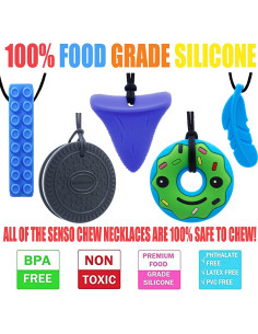 Collar Masticable GNAWRISHING para Niños - 5 Piezas Sensory 2