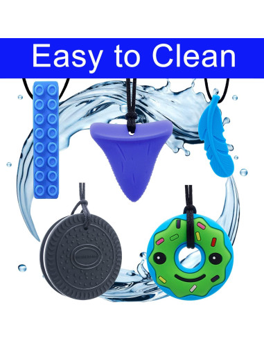 Collar Masticable GNAWRISHING para Niños - 5 Piezas Sensory