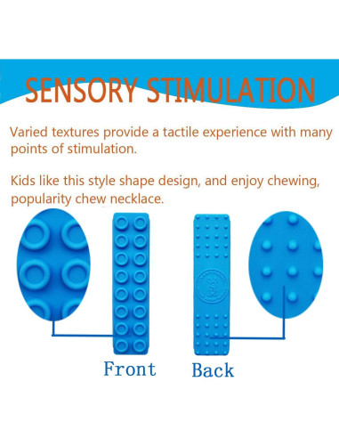 Collar Masticable GNAWRISHING para Niños - 5 Piezas Sensory