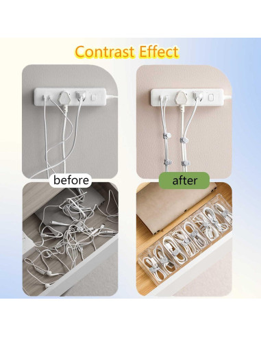 10 Correas de Silicona SQRUIHAO para Organizar Cables 7.62 cm