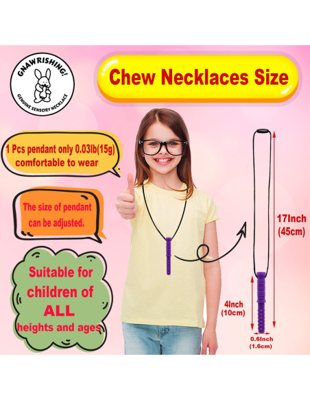 Collar Masticable GNAWRISHING 100% Silicona para Niños 7 cm