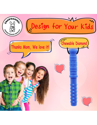 Collar Masticable GNAWRISHING 100% Silicona para Niños 7 cm