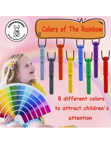 Collar Masticable GNAWRISHING 100% Silicona para Niños 7 cm