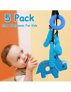 Collares Masticables Sensibles Atsky - 6 Juguetes de Silicona 2