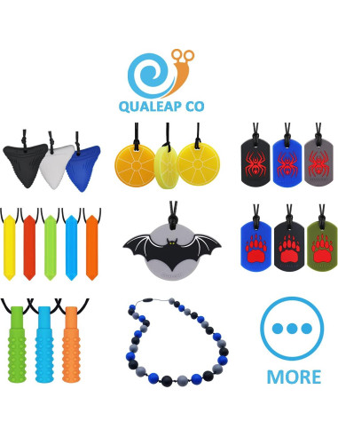 Collar Masticable Sensorial QULEAP Spider - Paquete de 3