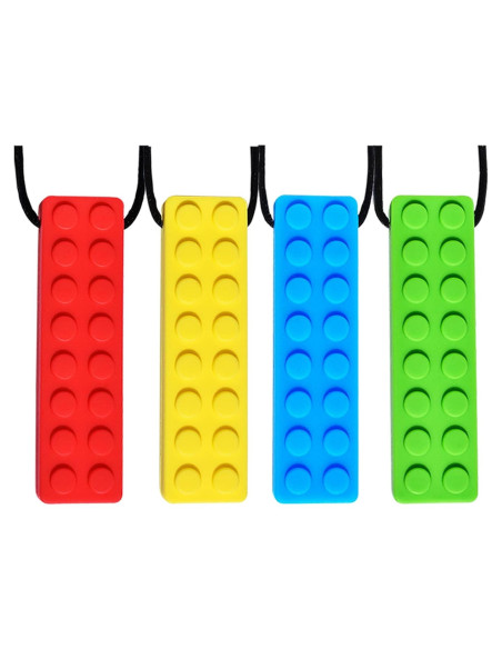 Collar Masticable Sensorial Silicona Grado Alimenticio - 4 Piezas