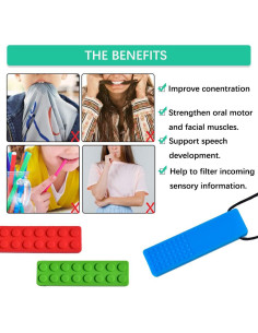 Collar Masticable Sensorial Silicona Grado Alimenticio - 4 Piezas 2