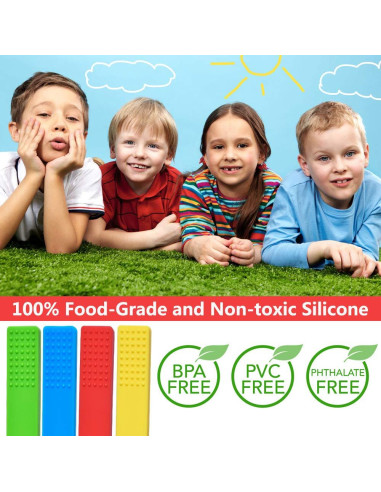 Collar Masticable Sensorial Silicona Grado Alimenticio - 4 Piezas