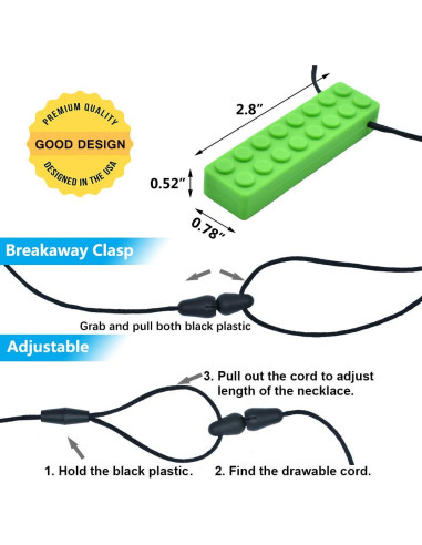 Collar Masticable Sensorial Silicona Grado Alimenticio - 4 Piezas