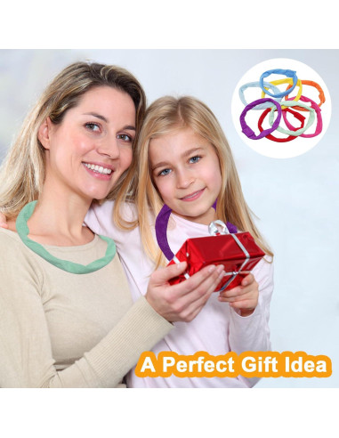 Collares Masticables Sensoriales de Tela de Toalla - 8 Piezas