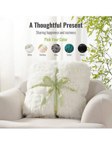 Manta con peso Uttermara 48x72 cm, pelaje sintético crema