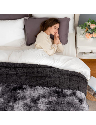 Manta con Peso HBlife Sherpa 127x152cm 4.5kg Niños Gris