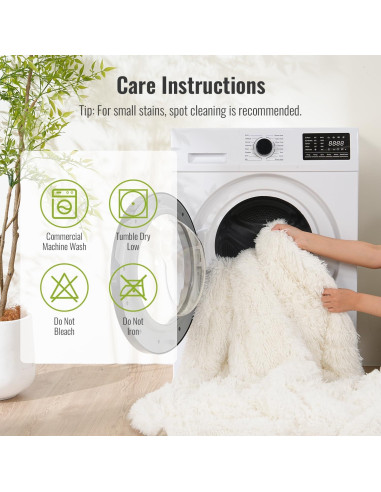 Manta con peso Uttermara 48x72 cm, pelaje sintético crema