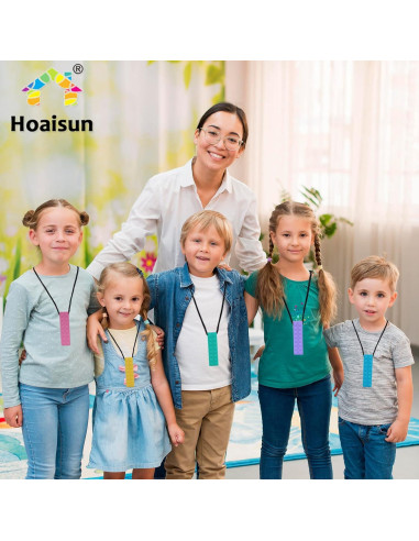 Collares Masticables Sensoriales de Silicona - 5 Piezas