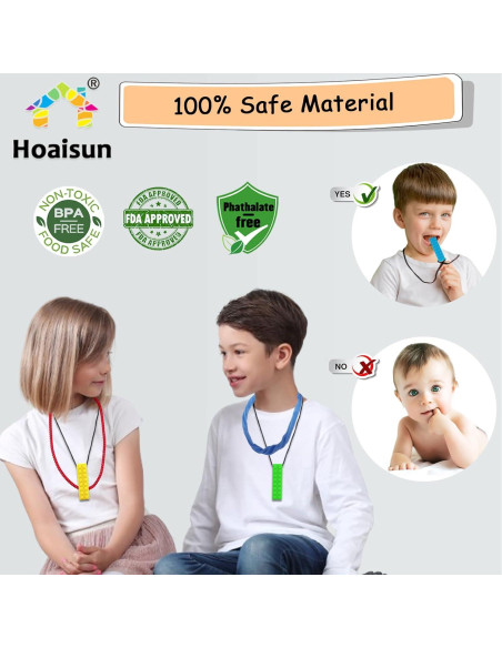 Collares Masticables Sensoriales 12 Piezas Hoaisun - Antiestrés