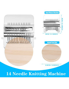 Telar de Remiendo Mini Allazone 14 Ganchos con 50 Hilos 2