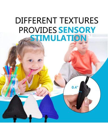 Collar de Masticar Sensorial JNATER - Silicona Grado Alimenticio - 3 Colores