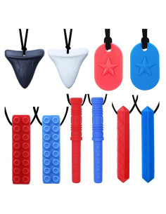 Collar Masticable Sensorial GNAWRISHING 10 Unidades para Autismo
