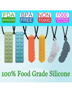 Collar Masticable Sensorial Atsky para Niños y Adultos 100% Silicona 2
