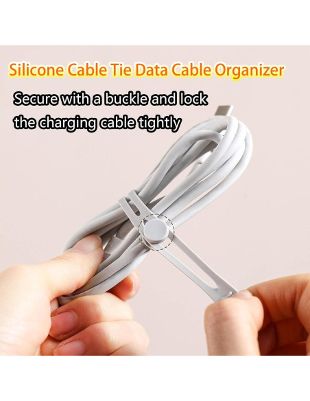 10 Correas de Silicona SQRUIHAO para Organizar Cables 7.62 cm