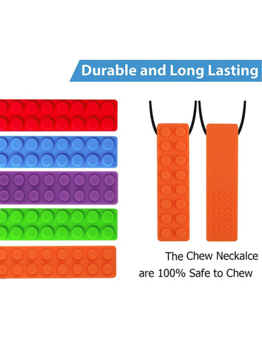 Collar Masticable Sensorial Silicona Grado Alimenticio 5 PCS