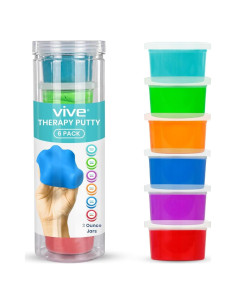 Putty Terapéutica Vive Health - 6 Paquetes de 85g - Resistencia Variable