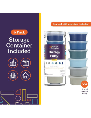 Pasta Terapéutica Suministros Especiales 6 Colores 3 oz