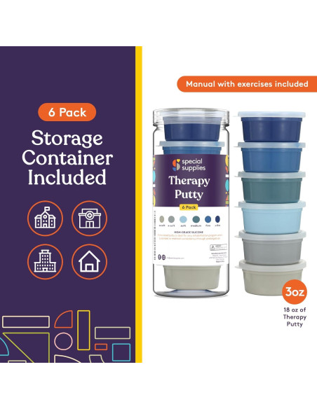 Pasta Terapéutica Suministros Especiales 6 Colores 3 oz