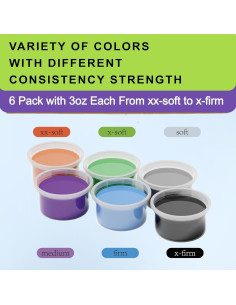 Kit de Masilla Terapéutica Theramandu - 6 Resistencias, 85g cada una 2