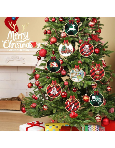 Aros de Bordado de Bambú FEBSNOW 16 Piezas 7.62 cm