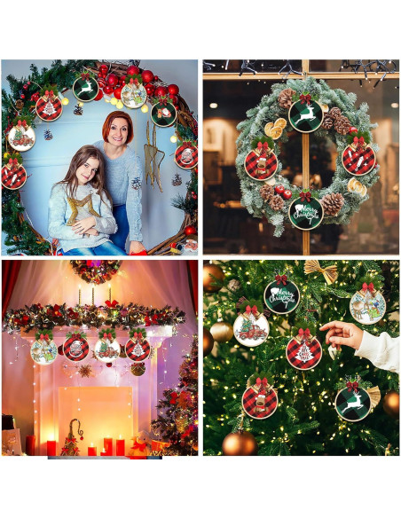 Aros de Bordado de Bambú FEBSNOW 16 Piezas 7.62 cm