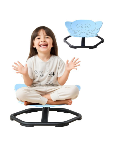 Silla Giratoria Sensorial CMCOTNG para Niños Azul 360