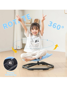 Silla Giratoria Sensorial CMCOTNG para Niños Azul 360 2