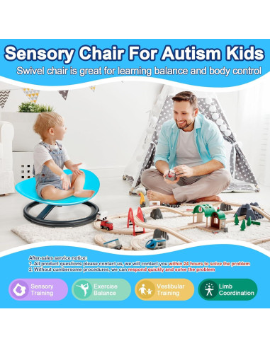 Silla Giratoria Sensorial NeoKaleido Rhea-Chair Azul