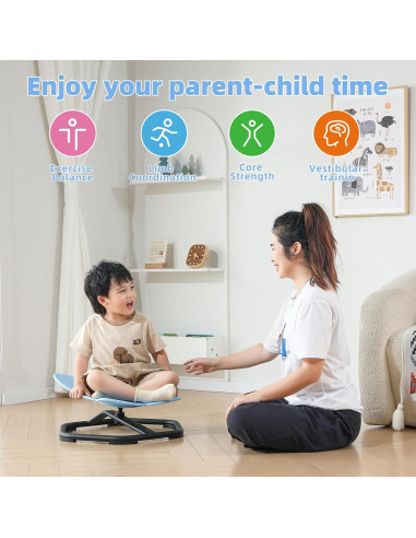 Silla Giratoria Sensorial CMCOTNG para Niños Azul 360