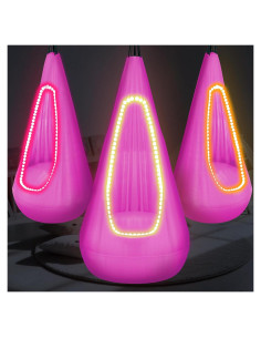 Columpio Pod Iluminado para Niños AIHSUMC Rosa 118 kg
