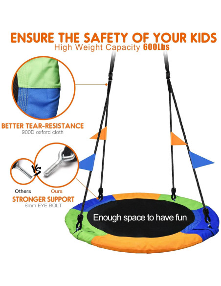 Columpio de Árbol PACEARTH 101.6 cm Multicolor 408 kg