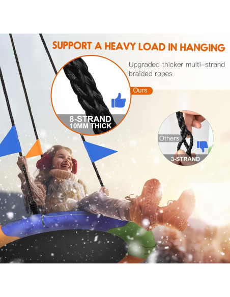 Columpio de Árbol PACEARTH 101.6 cm Multicolor 408 kg