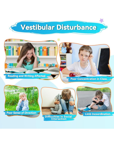 Silla Giratoria Sensorial ITEFDTUTNE Azul para Niños