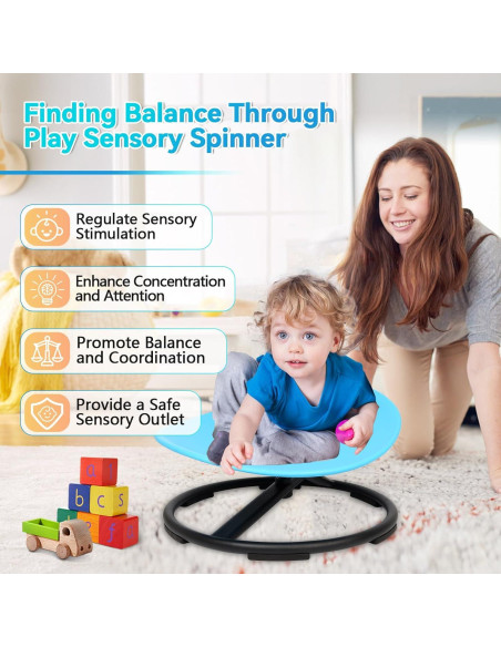 Silla Giratoria Sensorial ITEFDTUTNE Azul para Niños