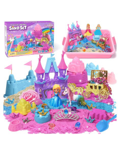 Caja Sensorial Princesa Unicornio TUZT con 0.91kg de Arena y Moldes