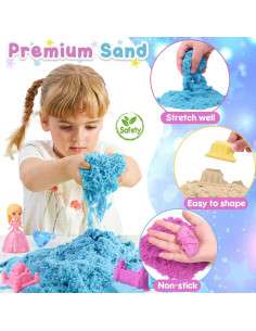 Caja Sensorial Princesa Unicornio TUZT con 0.91kg de Arena y Moldes 2