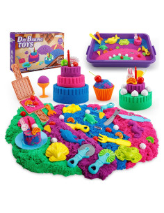 Kit de Juego Sensorial YIDESTARS - 1.81kg Arena Colorida y Moldes