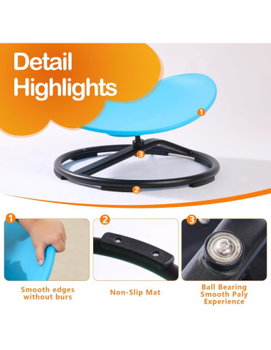 Silla Giratoria Sensorial Domaxarts Azul para Niños 3+